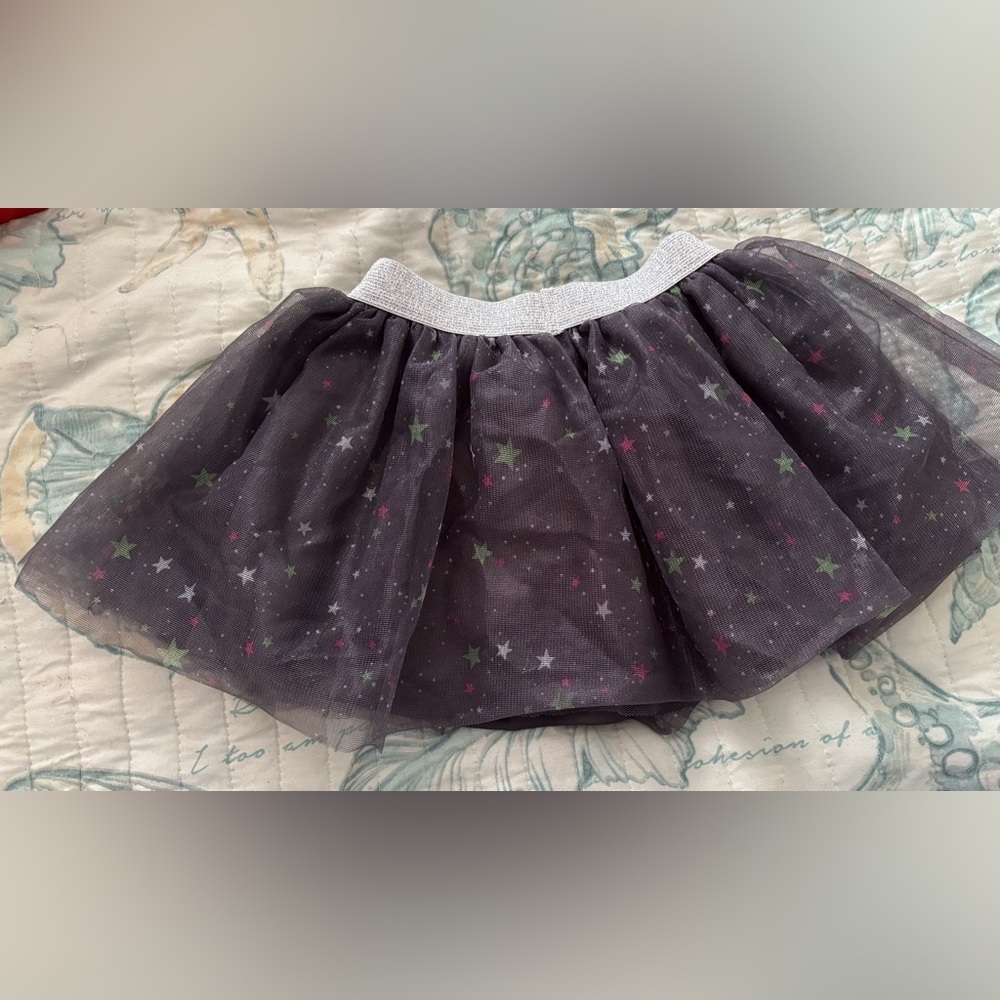 Star Wars Mandalorian Black Skirt with Silver Band 2T Girls